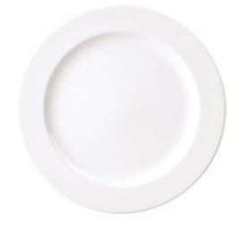 Round Plate Wide Rim | White 300mm