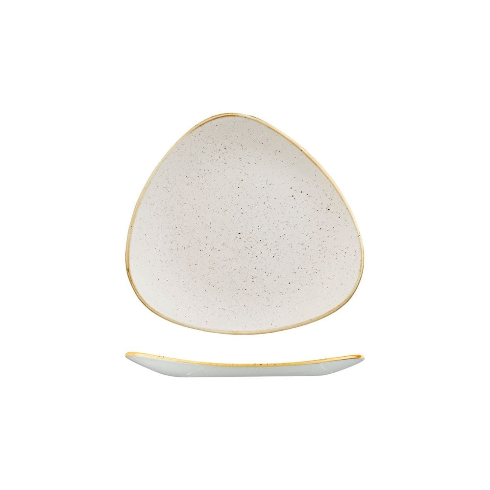Stonecast Triangular Plate | 192mm Barley White