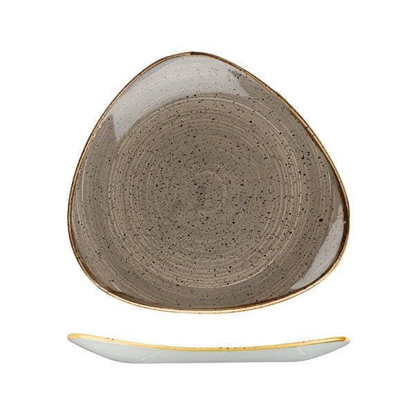 Stonecast Triangular Plate | 330mm Peppercorn Grey