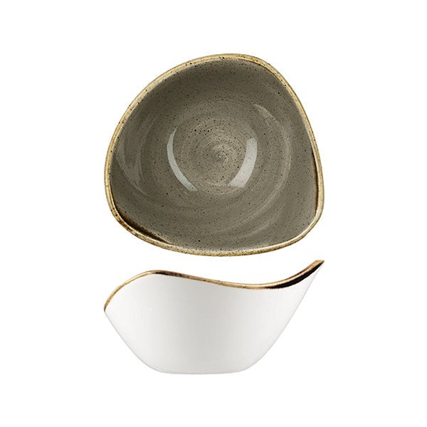 Stonecast Triangular Bowl | 153mm Peppercorn Grey