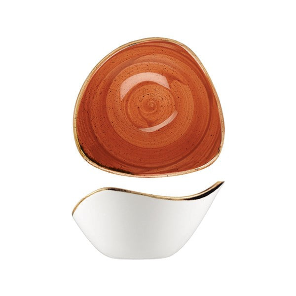 Stonecast Triangular Bowl | 153mm Spiced Orange
