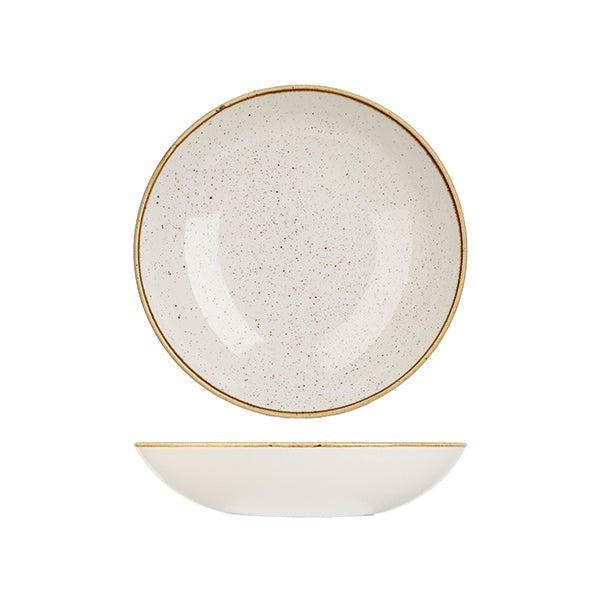 Stonecast Round Coupe Bowl | 248mm Barley White