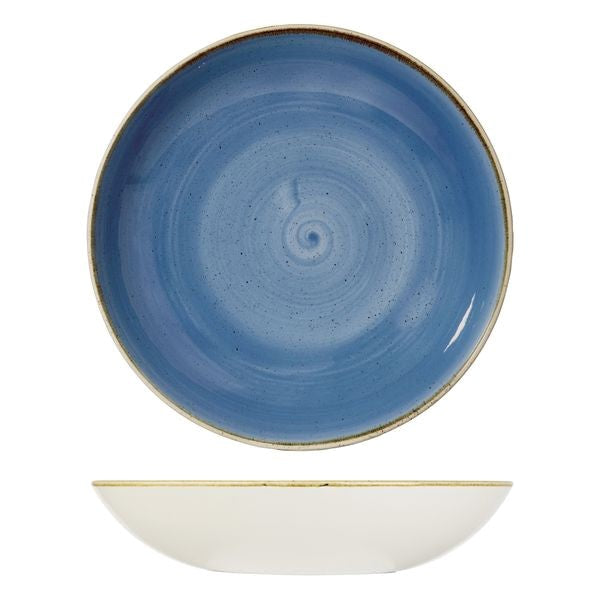 Stonecast Round Coupe Bowl | 310mm Cornflower Blue