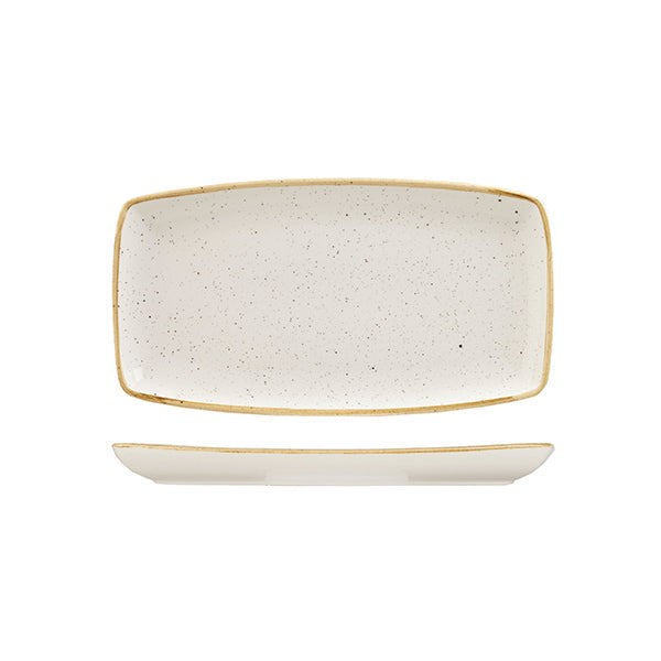 Stonecast Oblong Plate | 295x150mm Barley White