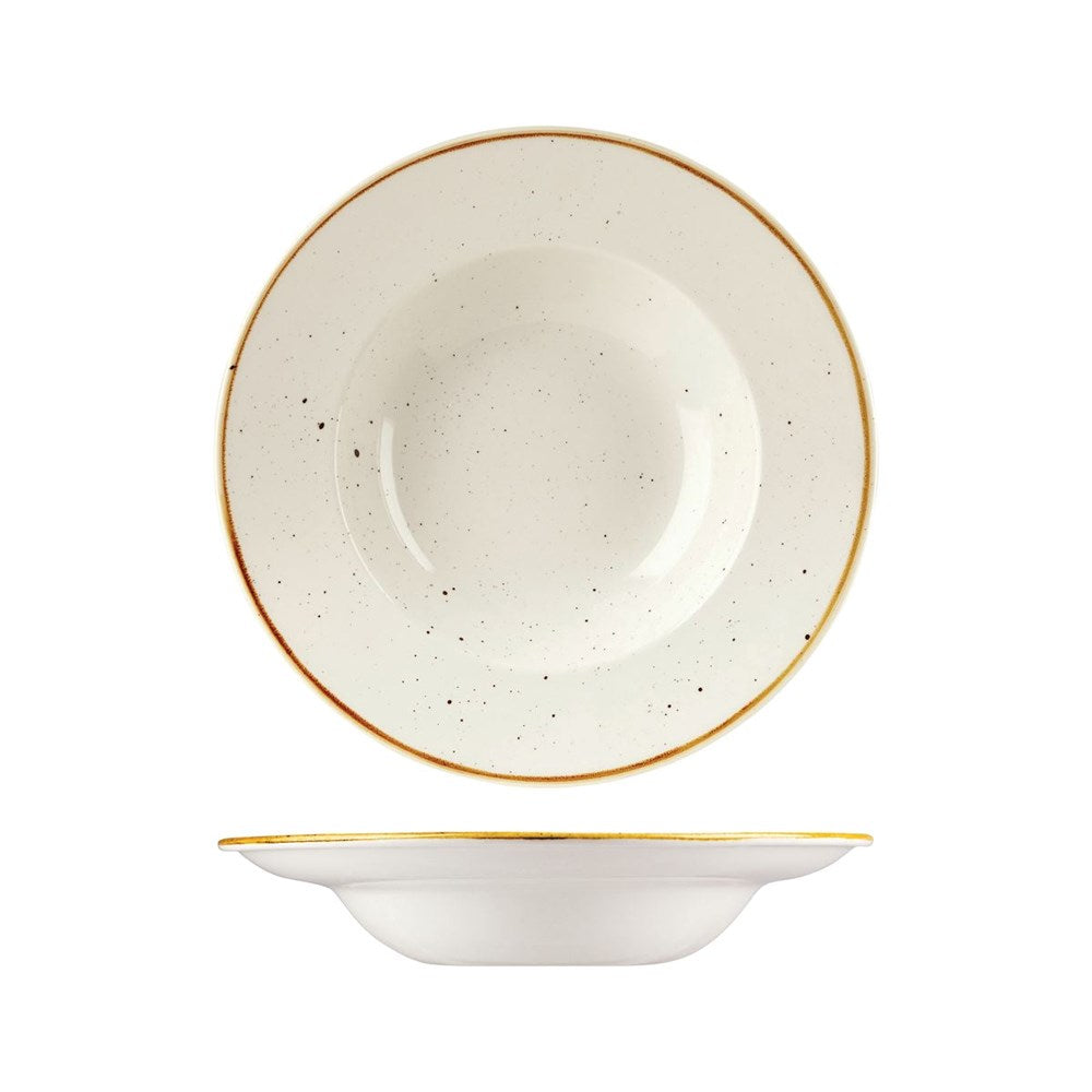 Stonecast Bowl Wide Rim | 240mm Barley White