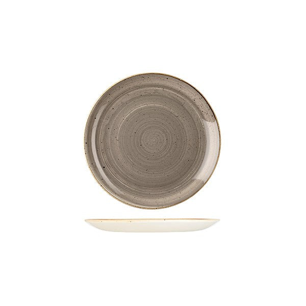 Stonecast Round Coupe Plate | 165mm Peppercorn Grey