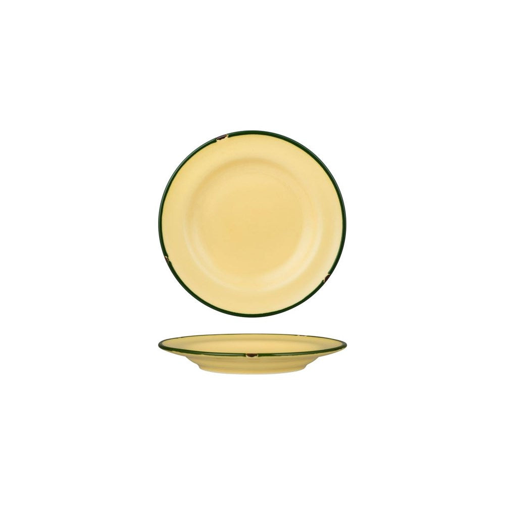Tin Tin Round Plate | Sand/Green 170mm