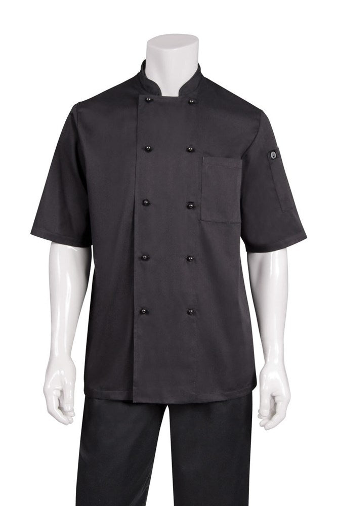 Chef Jacket Basic Mens Canberra Black Large