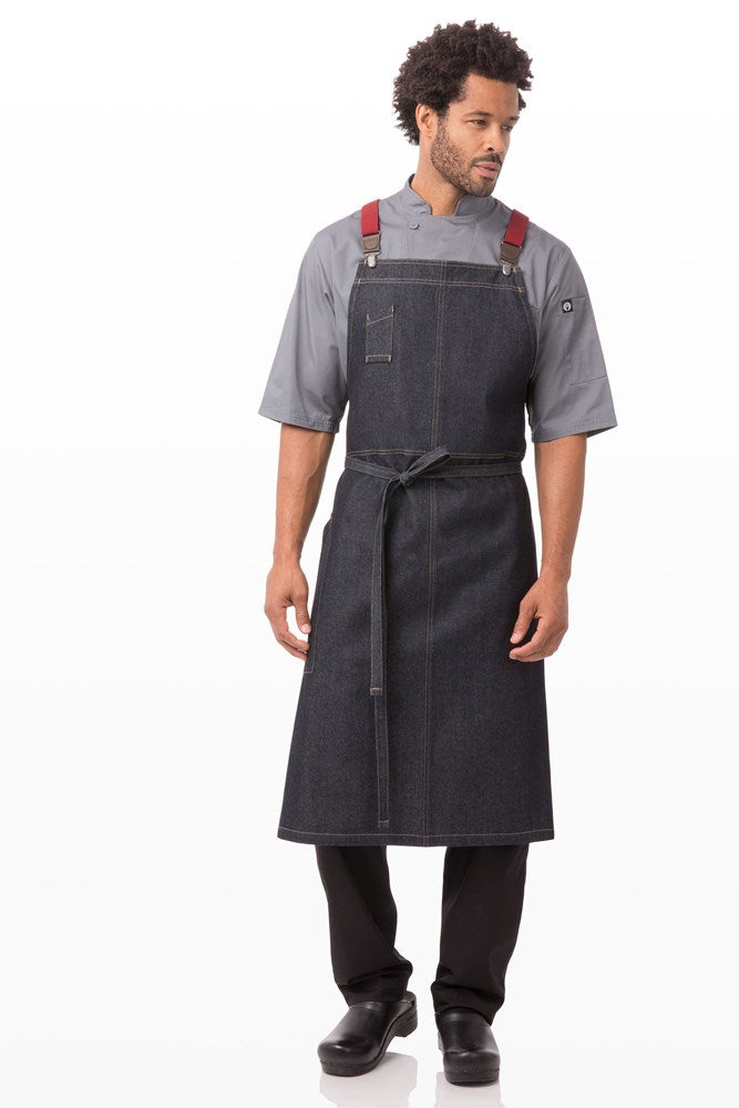 Apron Bib Berkley Indigo Blue
