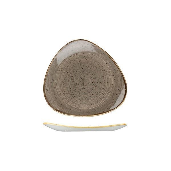 Stonecast Triangular Plate | 192mm Peppercorn Grey