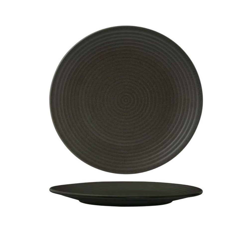 Coupe Plate Ribbed | Charcoal 210mm