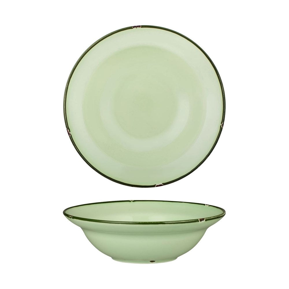 Tin Tin Deep Plate/Bowl | Green/Green 240mm