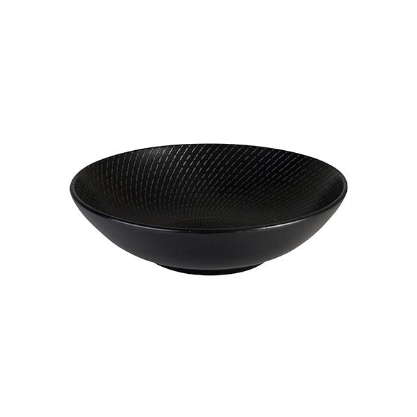 Zen Round Bowl | Black Swirl 290mm