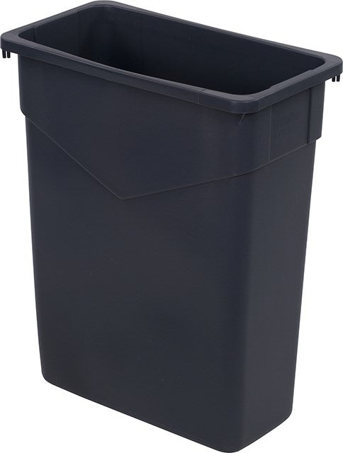 Carlisle Trimline Rectangle Waste Bin 57ltr Grey