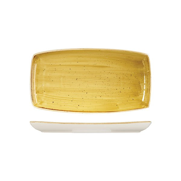 Stonecast Oblong Plate | 295x150mm Mustard Seed Yellow