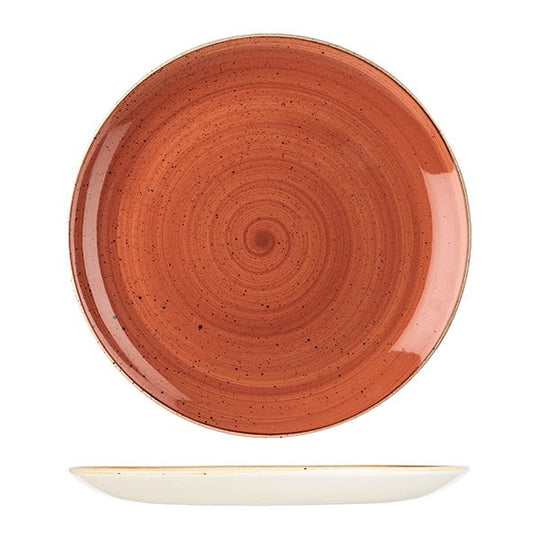 Stonecast Round Coupe Plate | 324mm Spiced Orange
