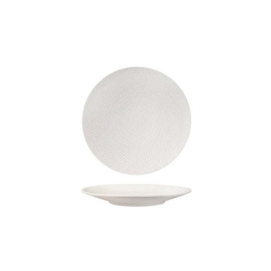 Zen Round Coupe Plate | White Swirl 155mm