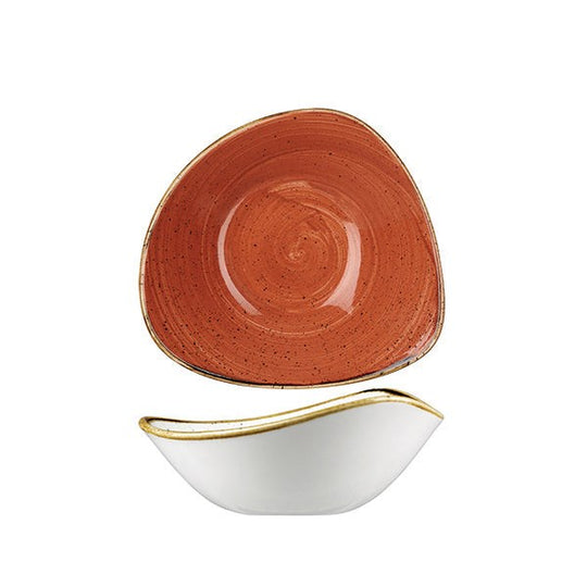 Stonecast Triangular Bowl | 185mm Spiced Orange