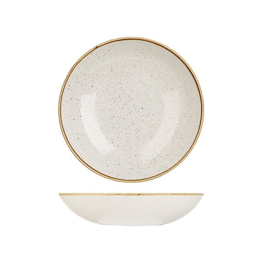 Stonecast Round Coupe Bowl | 248mm Barley White