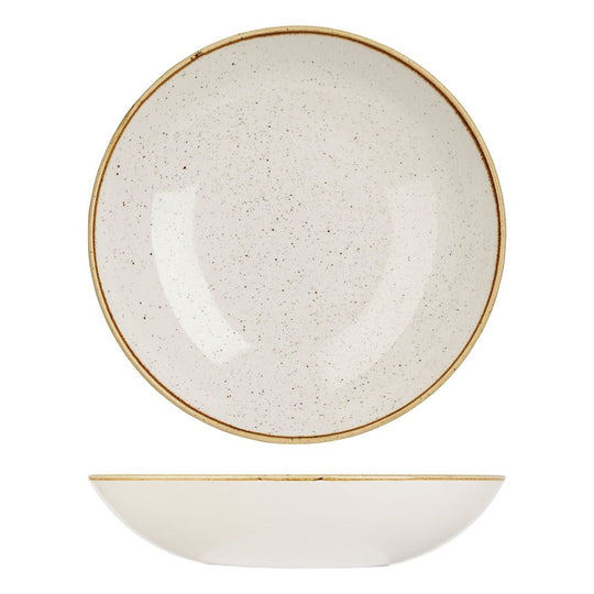Stonecast Round Coupe Bowl | 310mm Barley White