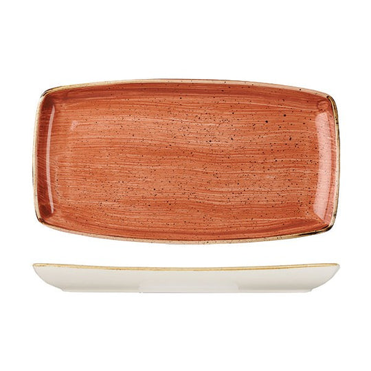 Stonecast Oblong Plate | 350x185mm Spiced Orange