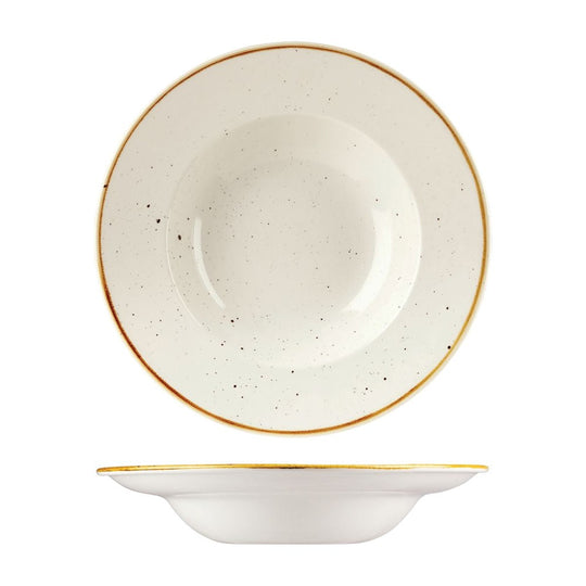 Stonecast Bowl Wide Rim | 280mm Barley White