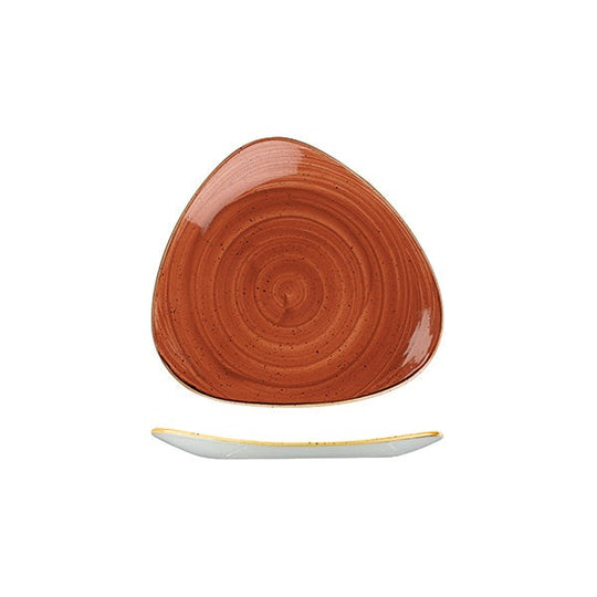 Stonecast Triangular Plate | 192mm Spiced Orange