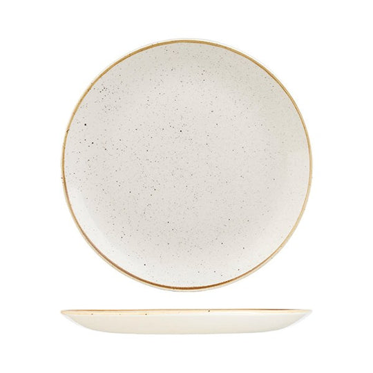 Stonecast Round Coupe Plate | 288mm  Barley White