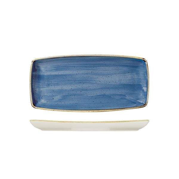 Stonecast Oblong Plate | 295x150mm Cornflower Blue
