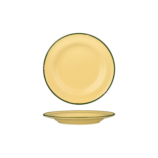 Tin Tin Round Plate | Sand/Green 210mm
