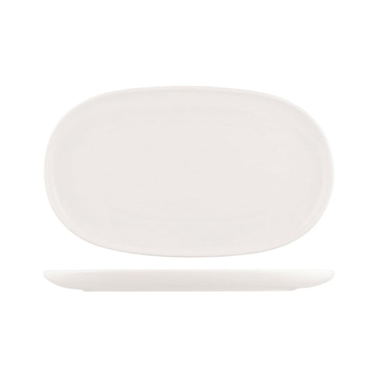 Oval Coupe Plate | Snow 405x240mm