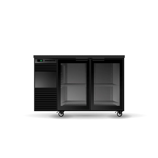 BackBar Underbench Chiller 2 Door Swing | Black/White