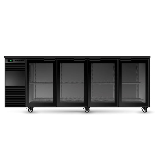 BackBar Underbench Chiller 4 Door Swing | Black/White