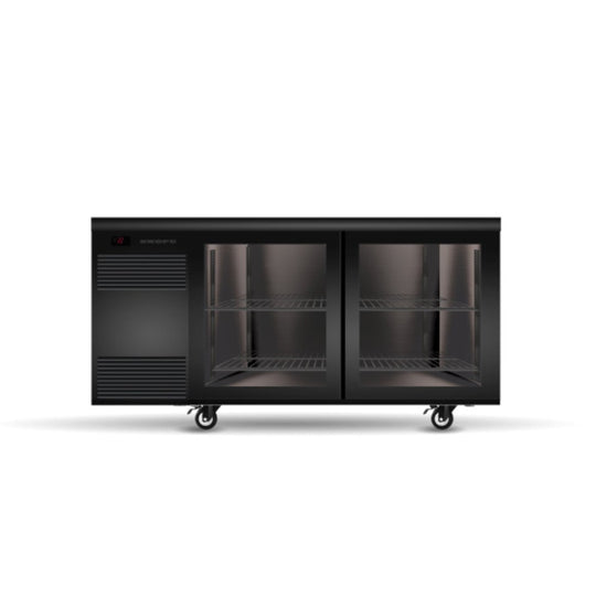 BackBar CounterLine Underbench Chiller 2 Door Glass Sliding | Black/White