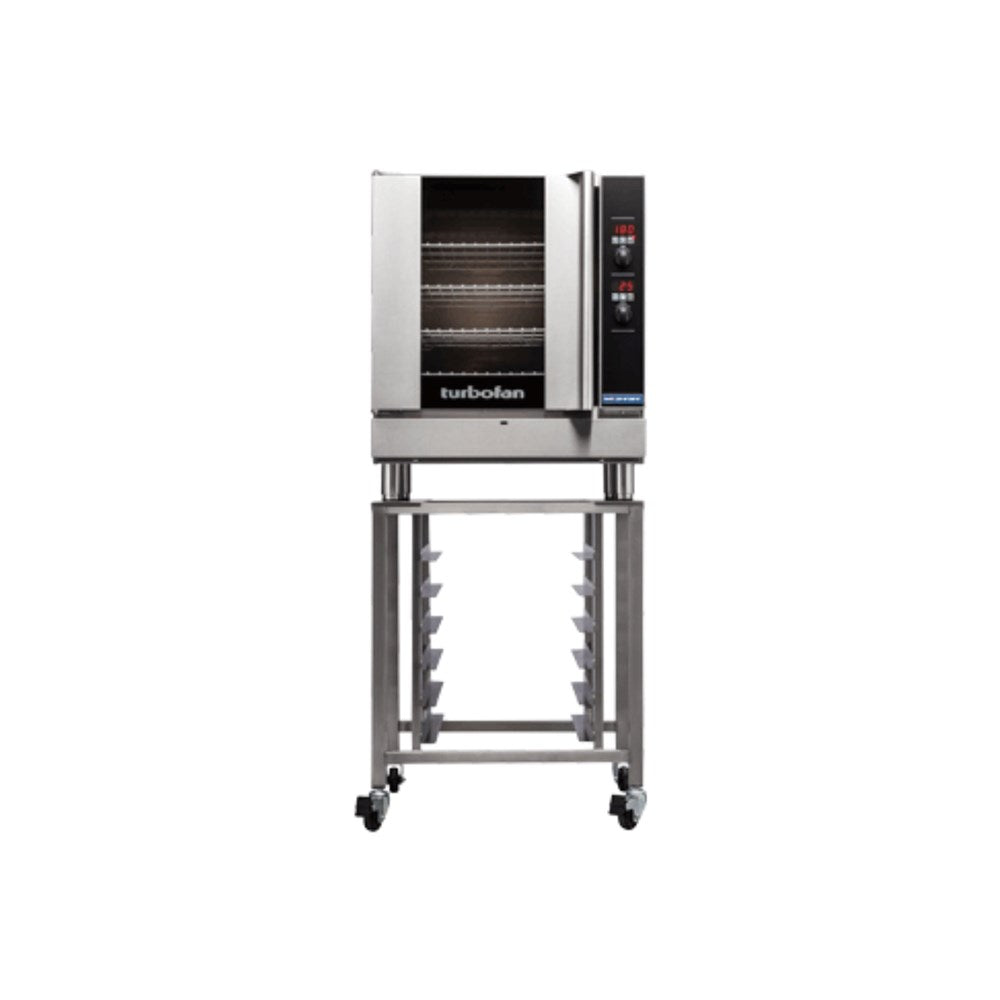 Double Stacked Full Size Tray Digital Gas Convection oven  with castor base stand
