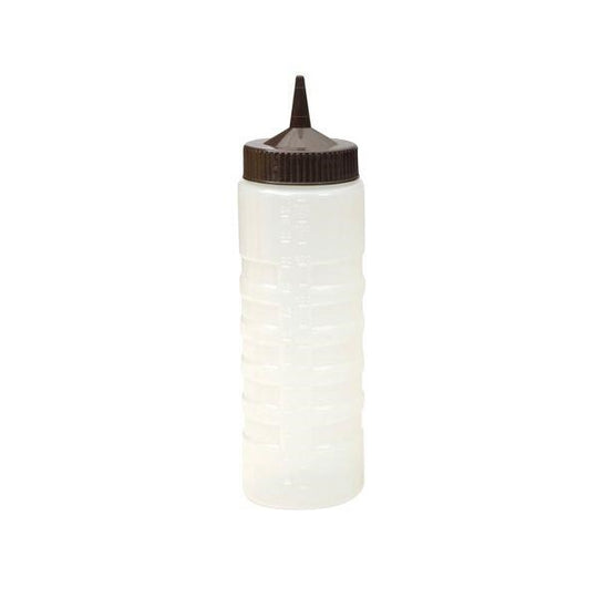 Plastic Bottle- Clear w coloured lid | Brown 750ml