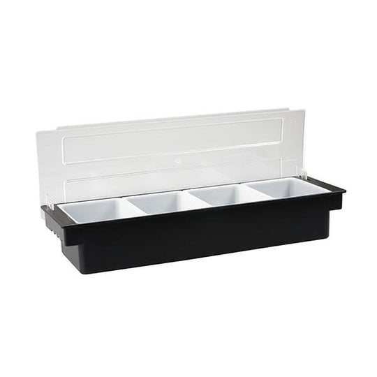 Condiment Dispenser | 4 Holders Black