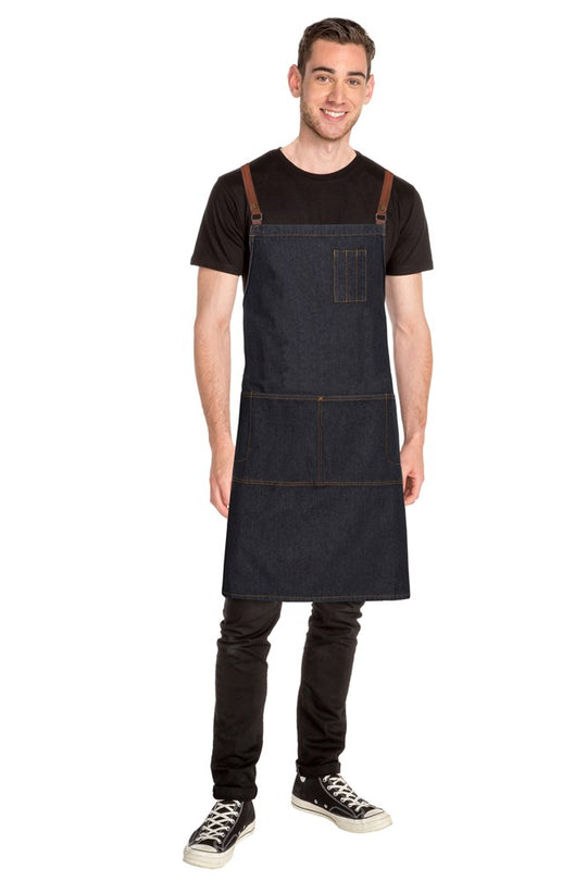Apron Bib Cross Back Memphis Black