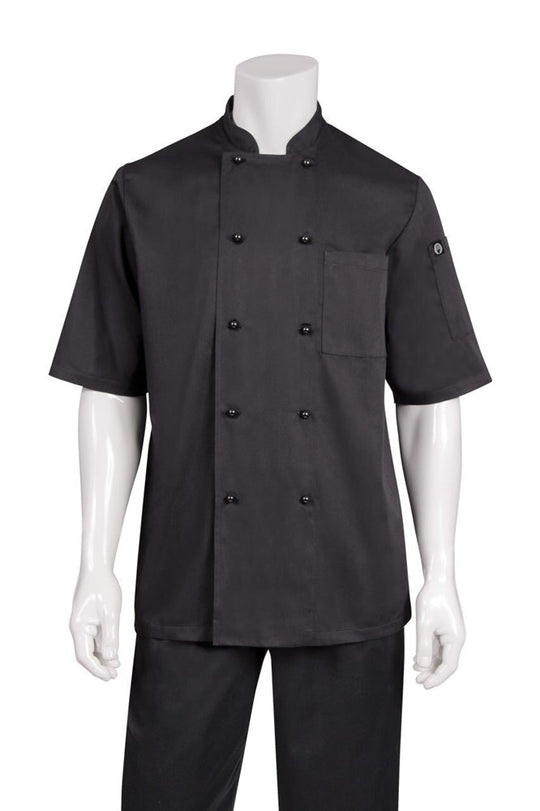 Chef Jacket Basic Mens Canberra Black Medium