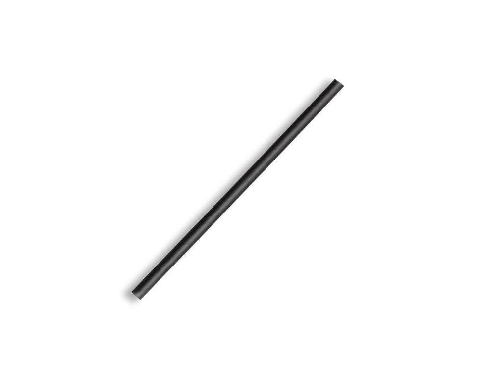 Cocktail Paper Straw Black Pkt 250