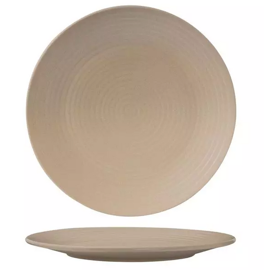 Coupe Plate Ribbed | Sand 310mm