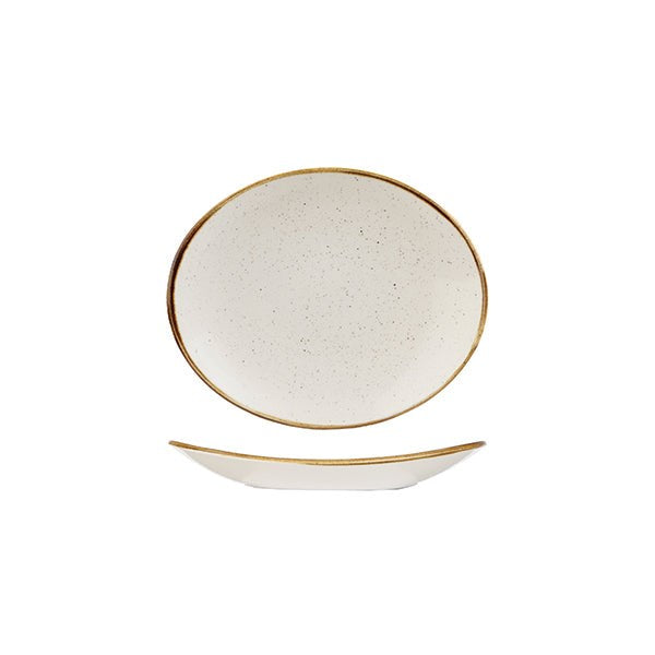 Stonecast Oval Plate | 192mm Barley White