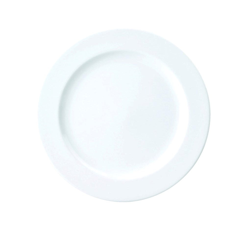 Round Plate Wide Rim | White 240mm