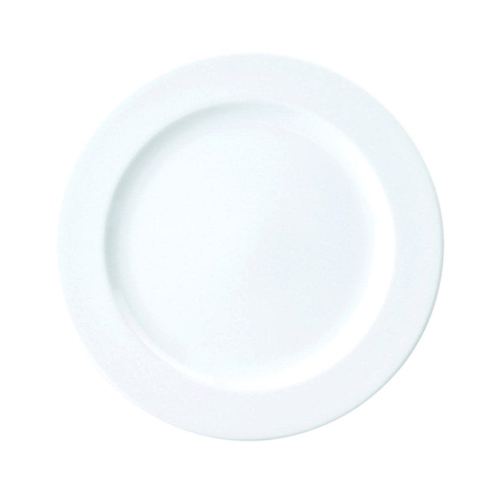 Round Plate Wide Rim | White 180mm