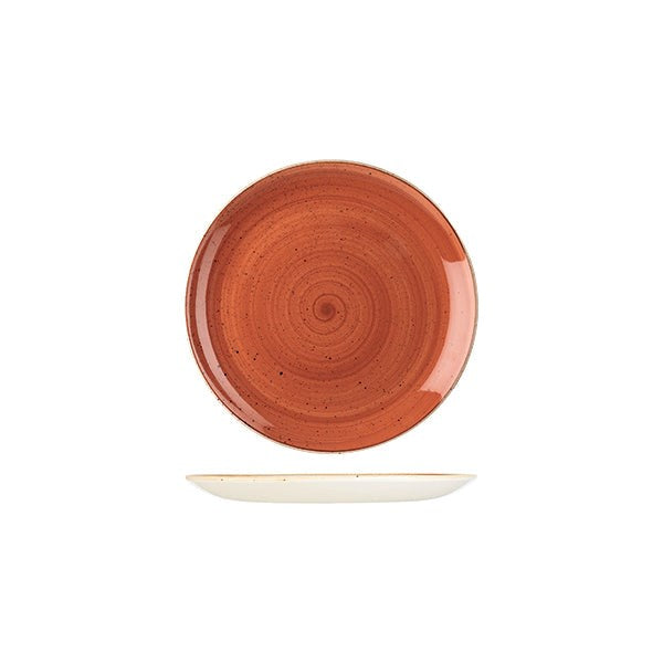 Stonecast Round Coupe Plate | 165mm Spiced Orange