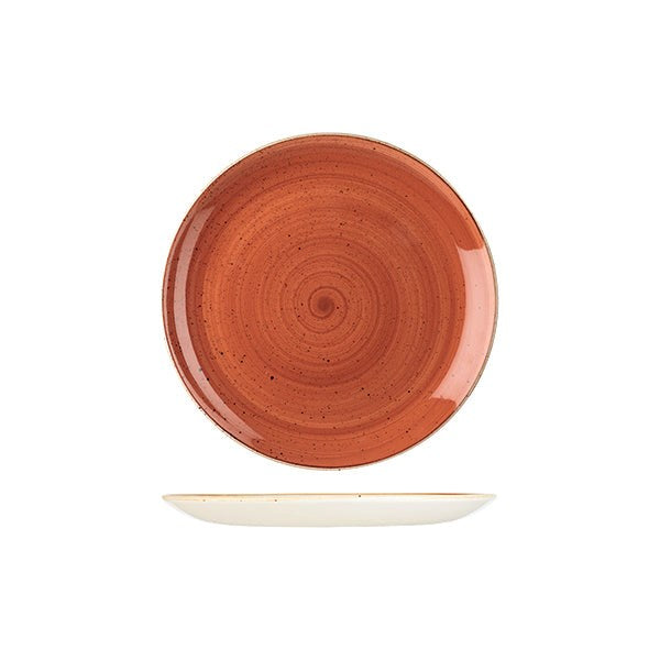 Stonecast Round Coupe Plate | 217mm Spiced Orange