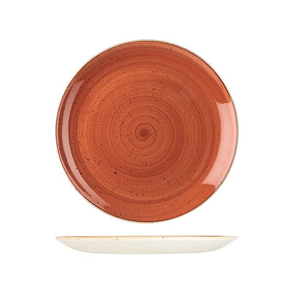 Stonecast Round Coupe Plate | 260mm Spiced Orange