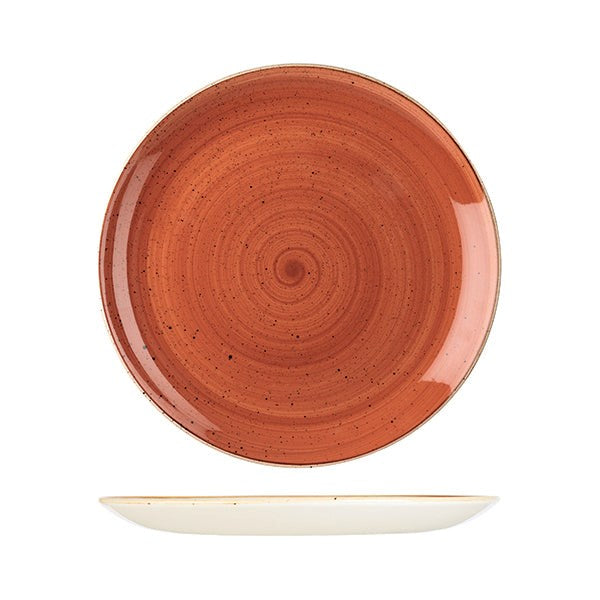 Stonecast Round Coupe Plate | 288mm Spiced Orange