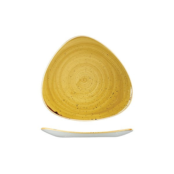 Stonecast Triangular Plate | 229mm Mustard Seed Yellow