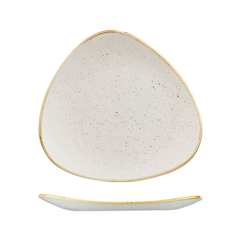 Stonecast Triangular Plate | 330mm Barley White